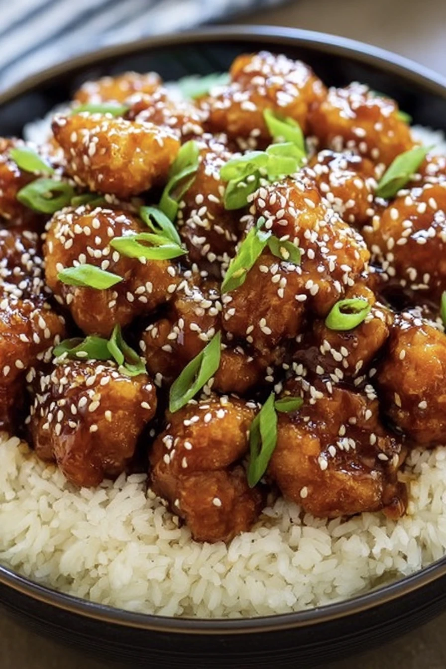 sesame chicken, crispy, savory, Asian cuisine, delicious, flavorful, golden brown