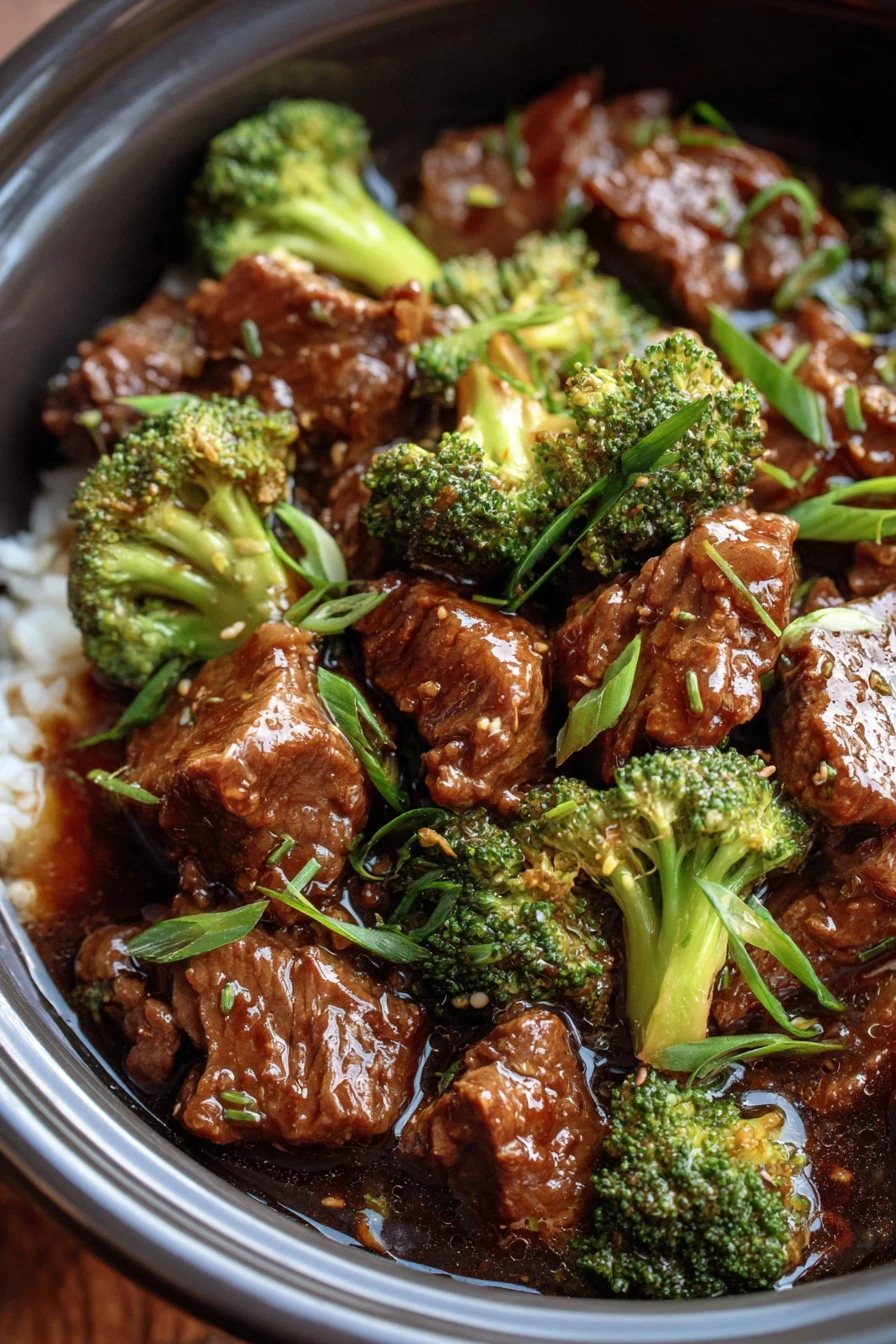 slow cooker beef, broccoli, savory, tender, flavorful, Asian-inspired dish