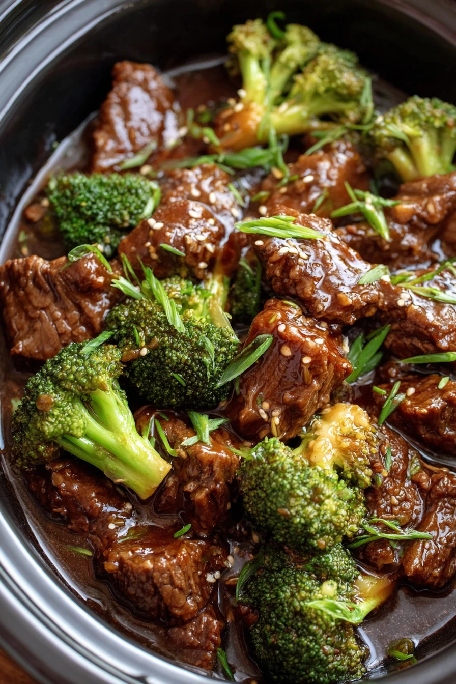 slow cooker beef, broccoli, savory, tender, flavorful, Asian-inspired dish