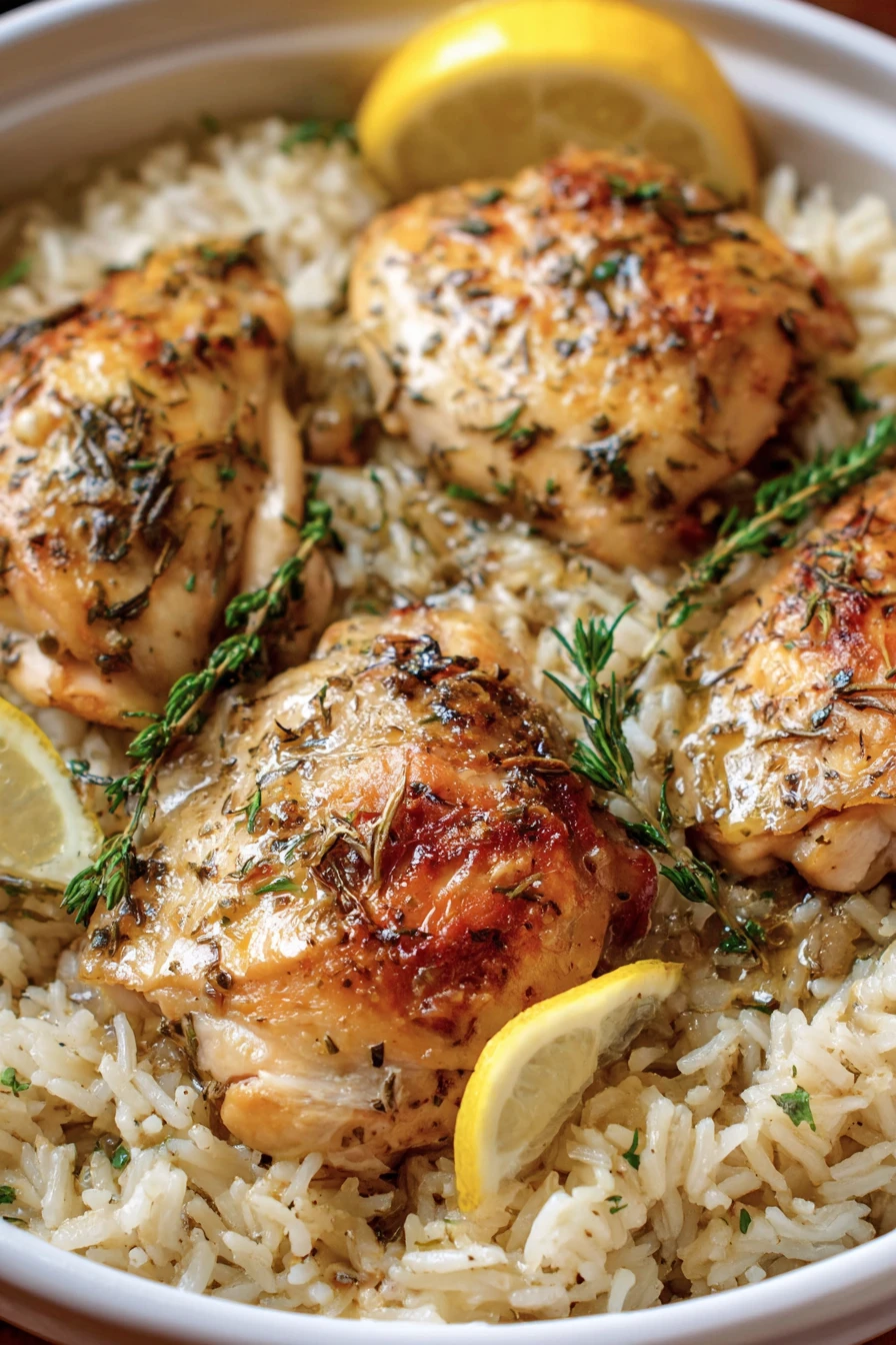 slow cooker, lemon herb chicken, rice, flavorful, aromatic, savory, delicious, tender, juicy