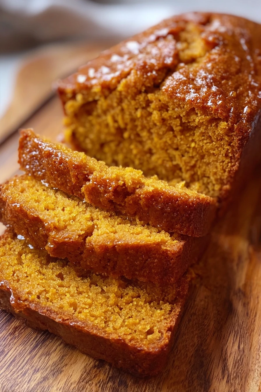 super moist pumpkin bread, delicious fall treat, spiced aroma, rich pumpkin flavor