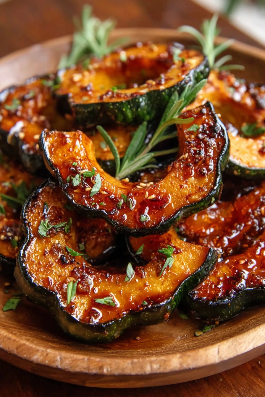 acorn squash, sweet and spicy, roasted, flavorful, fall side dish