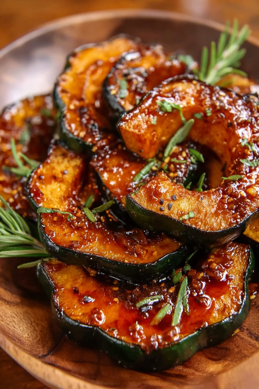 acorn squash, sweet and spicy, roasted, flavorful, fall side dish