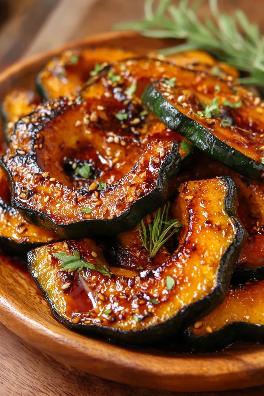 acorn squash, sweet and spicy, roasted, flavorful, fall side dish