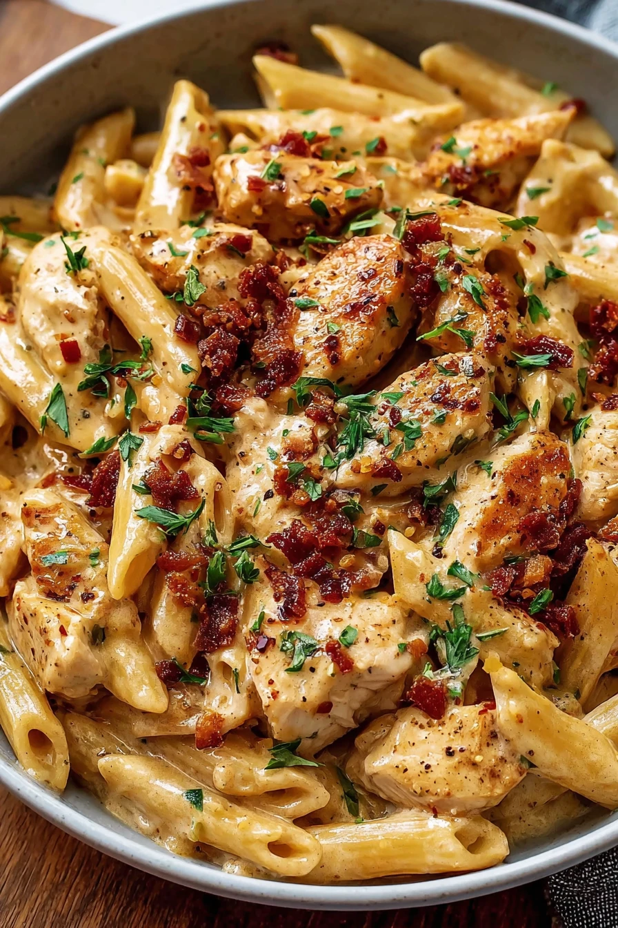 marry me chicken pasta, creamy, savory, tantalizing blend, flavorful, cheesy, indulgent taste