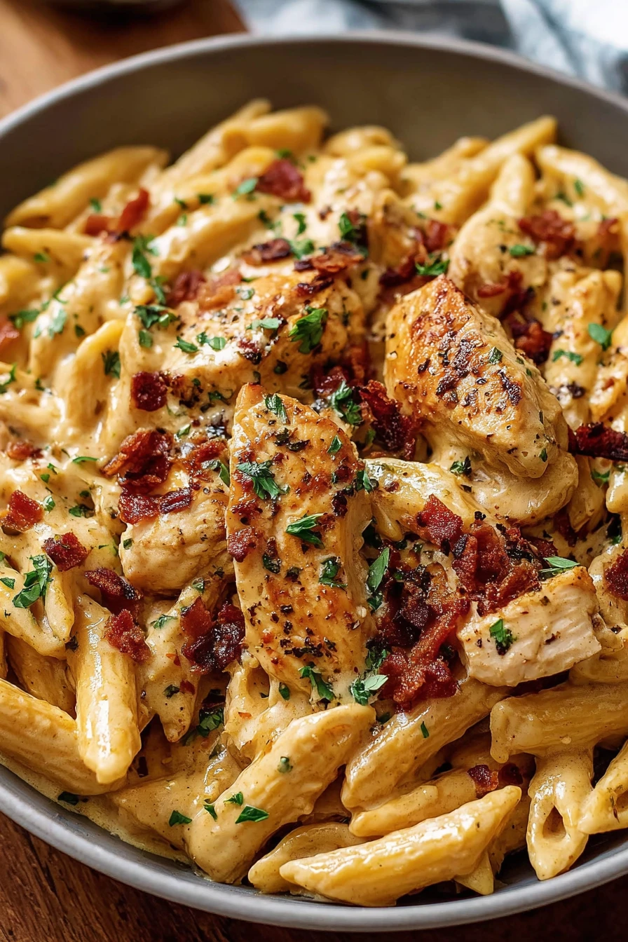 marry me chicken pasta, creamy, savory, tantalizing blend, flavorful, cheesy, indulgent taste