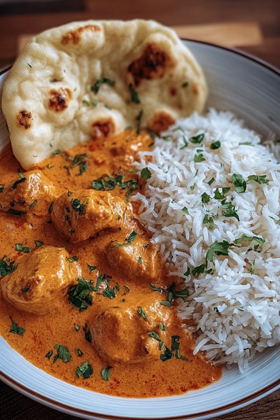 butter chicken, Indian cuisine, aromatic spices, creamy tomato sauce, flavorful, savory, easy recipe