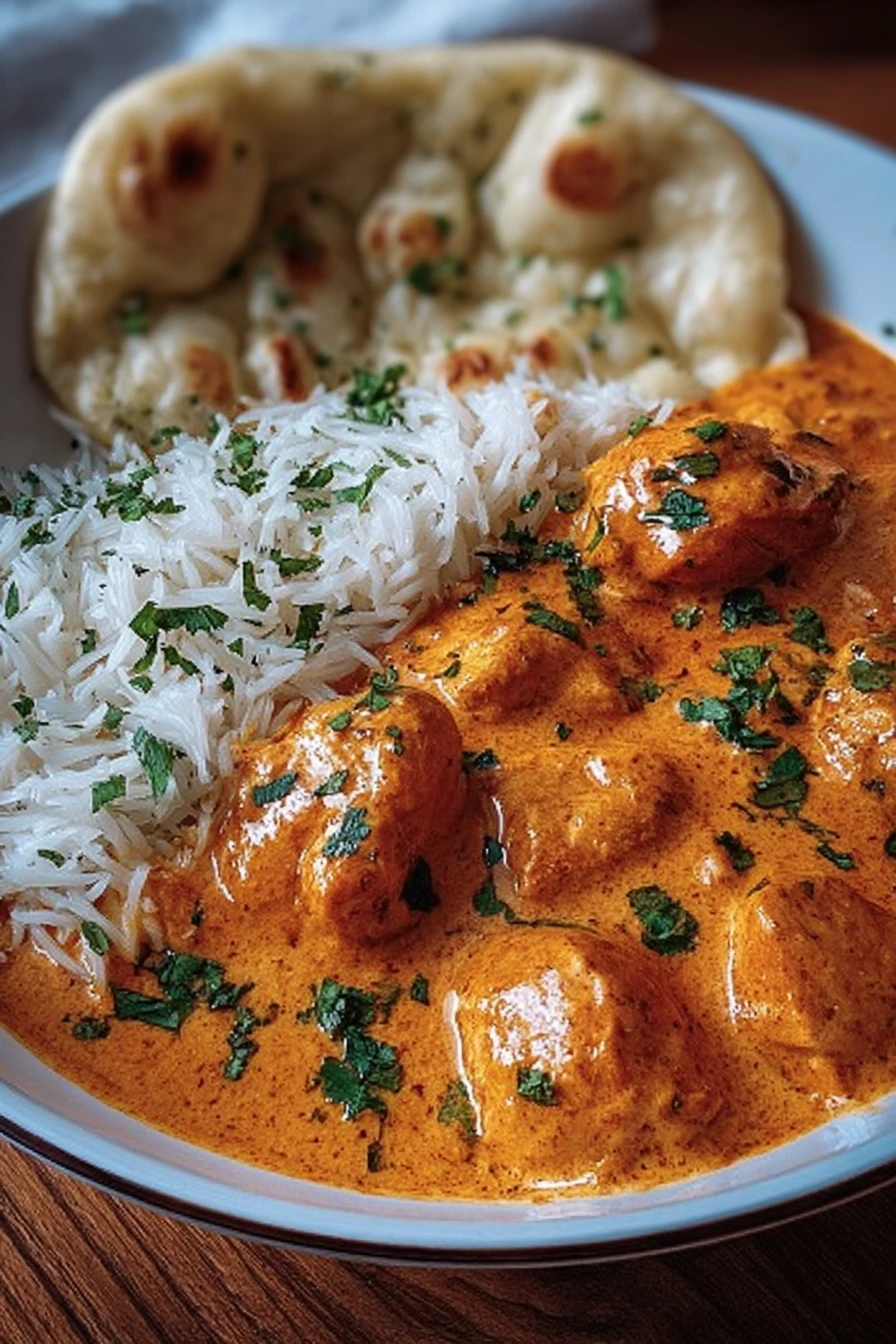butter chicken, Indian cuisine, aromatic spices, creamy tomato sauce, flavorful, savory, easy recipe
