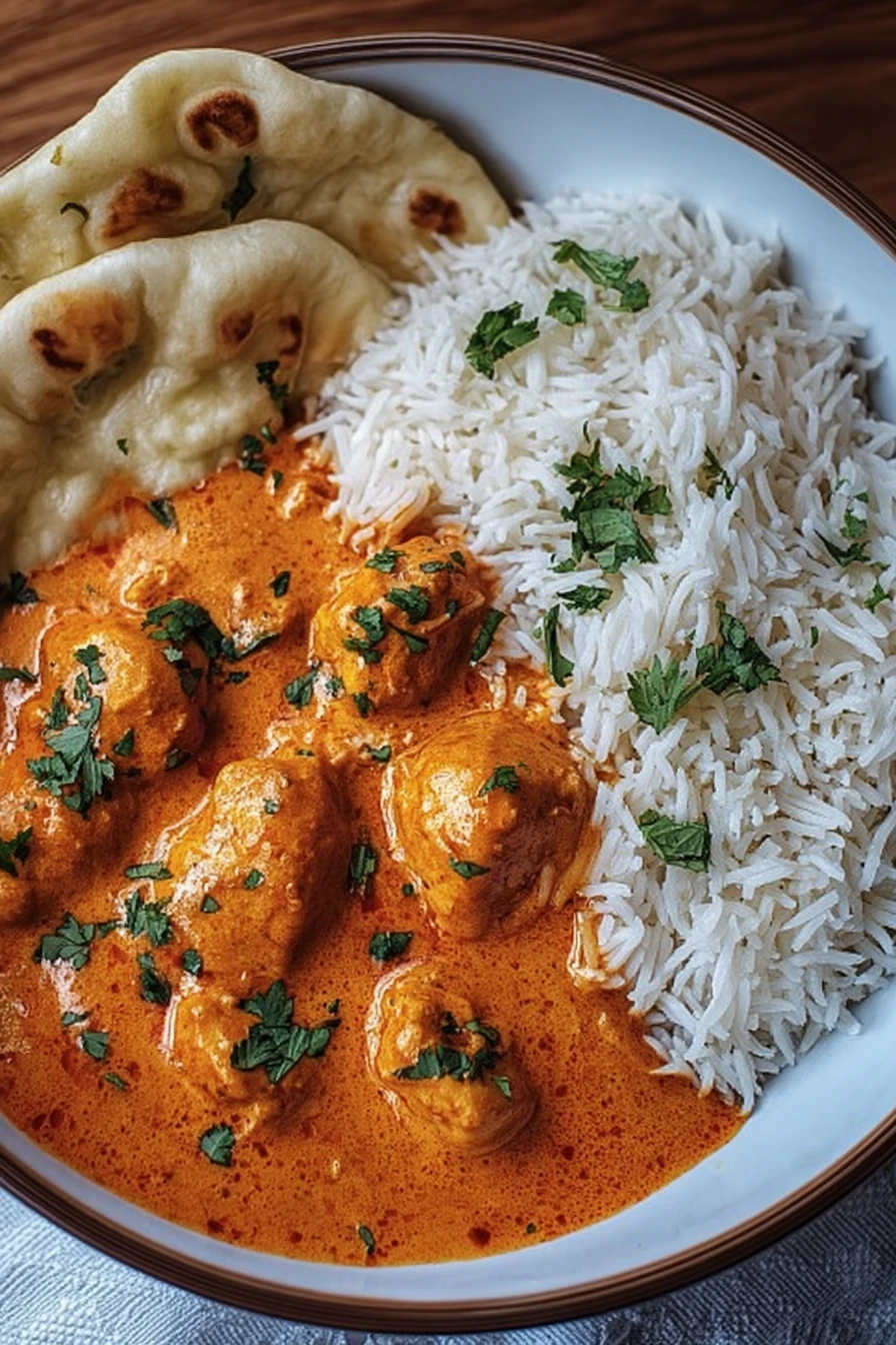 butter chicken, Indian cuisine, aromatic spices, creamy tomato sauce, flavorful, savory, easy recipe