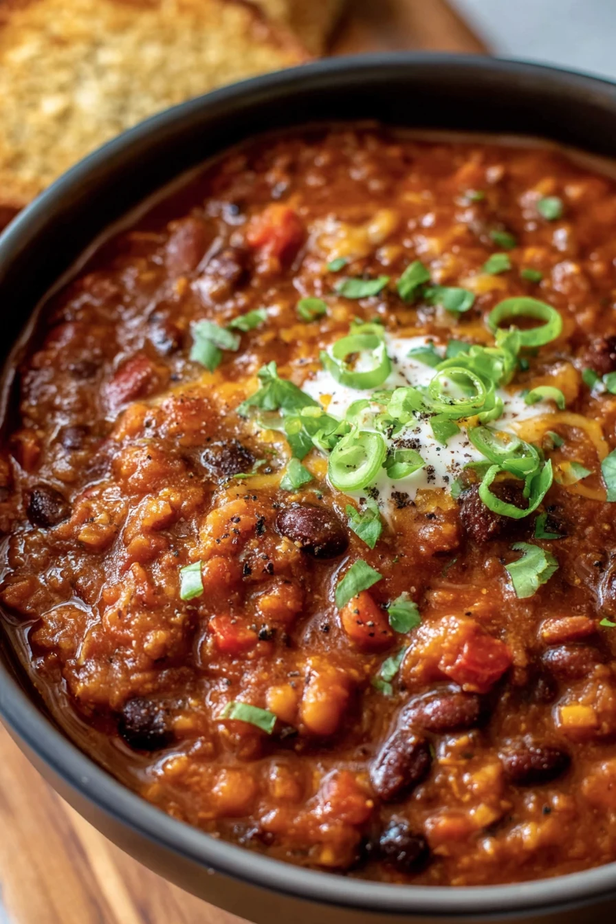 Vegetarian 3 Bean Chili Recipe recipe step-by-step guide