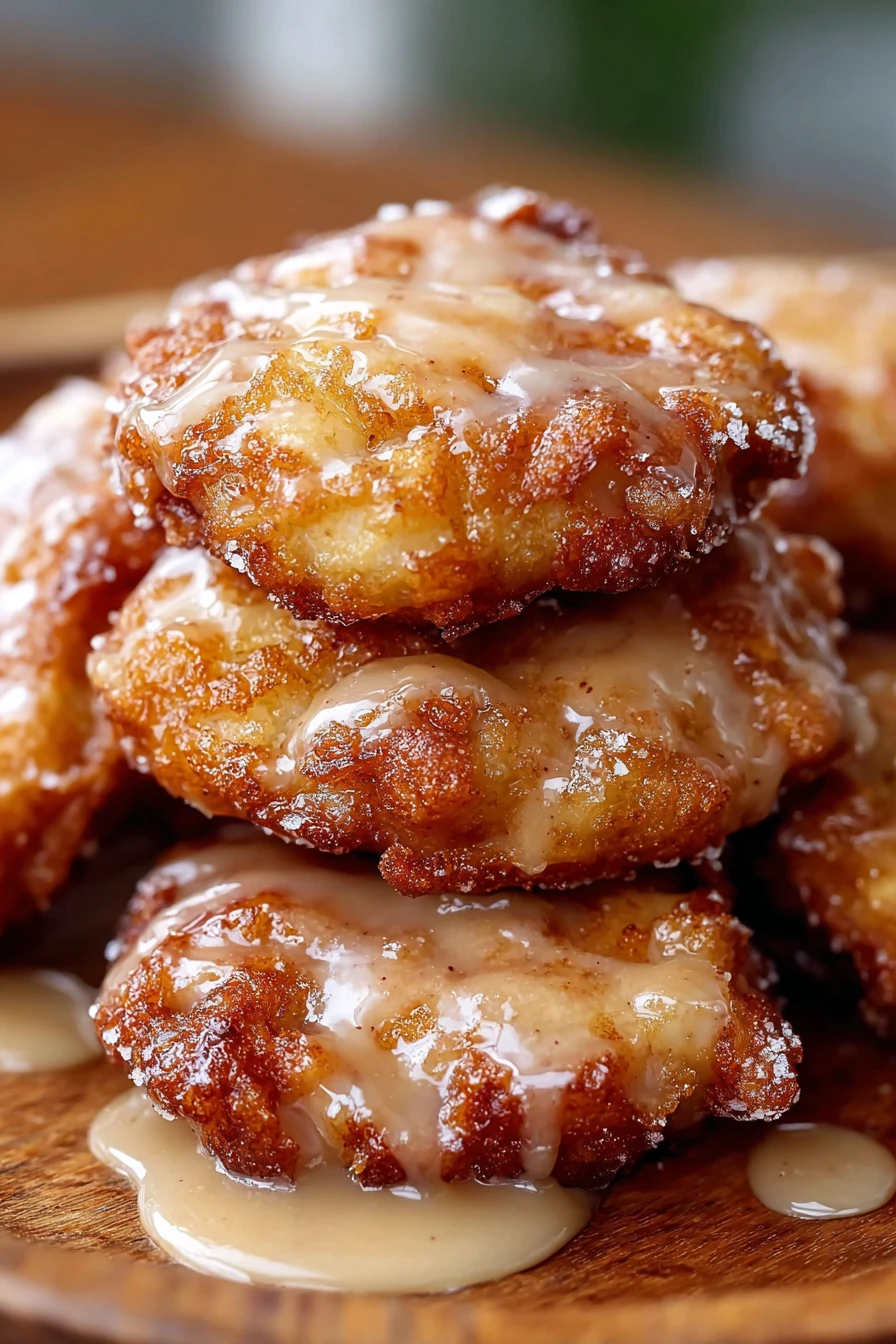 warm baked apple fritters, cinnamon sugar coating, crispy, golden brown, deliciously spiced, irresistible treat