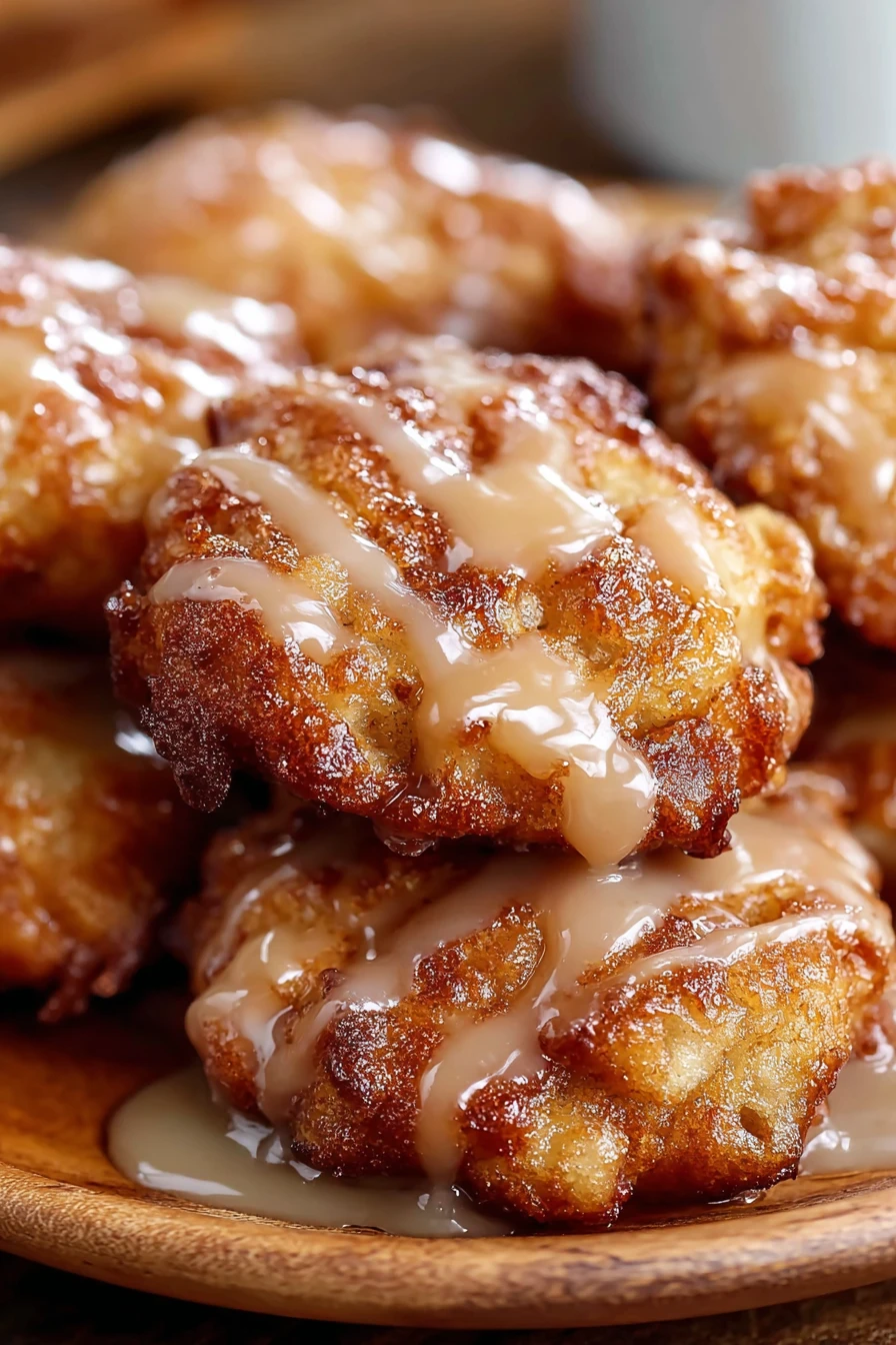 warm baked apple fritters, cinnamon sugar coating, crispy, golden brown, deliciously spiced, irresistible treat