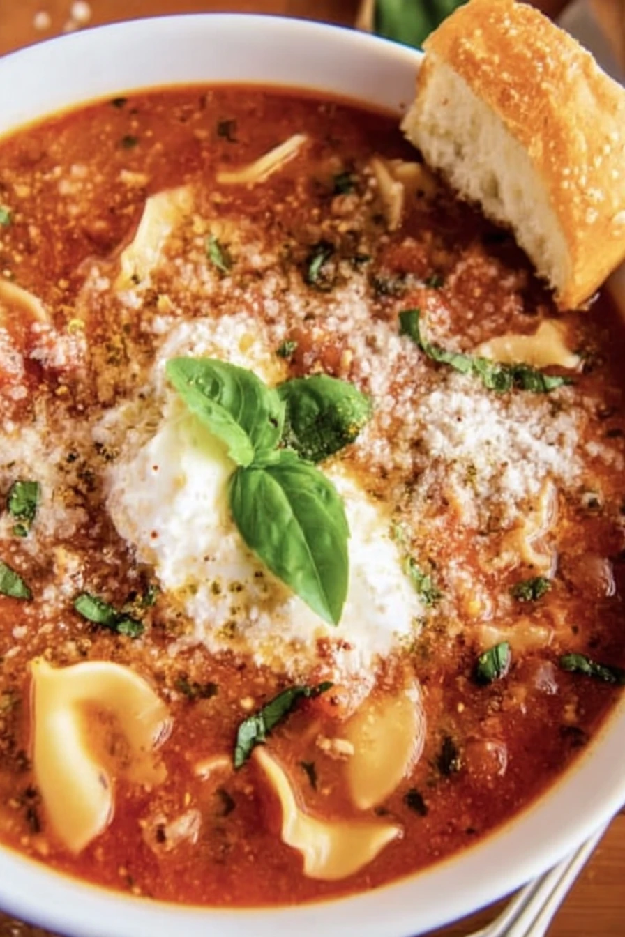 crockpot lasagna soup, hearty, savory, comforting, cheesy, flavorful, slow cooker recipe