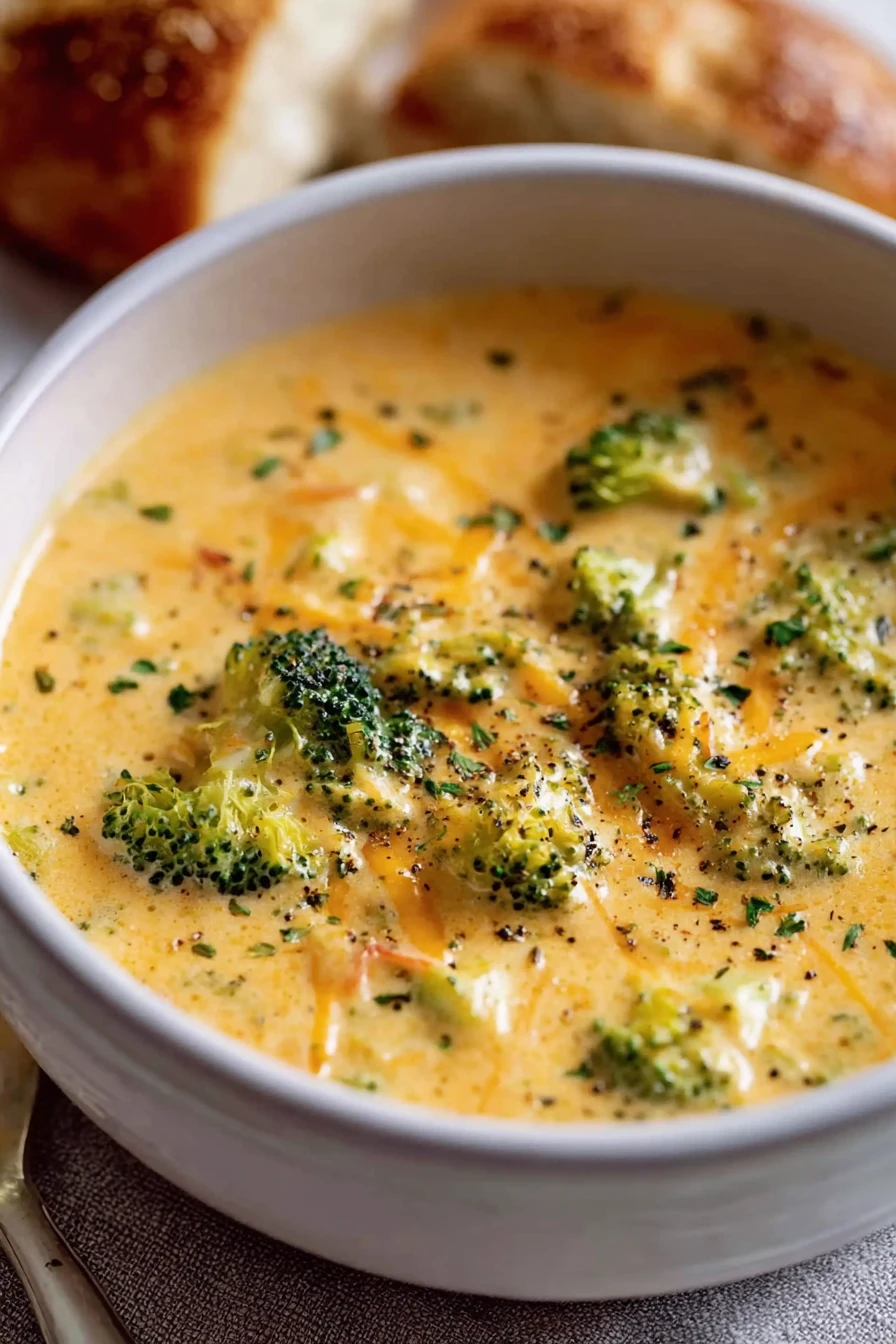 broccoli cheddar soup, creamy, cheesy, comforting, hearty, delicious, warm bowl