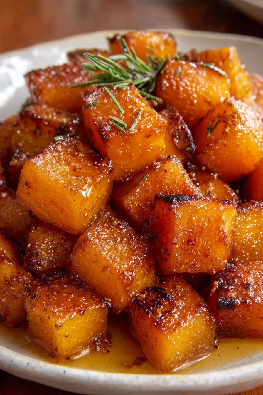 brown sugar, roasted butternut squash, caramelized, savory, fall flavors