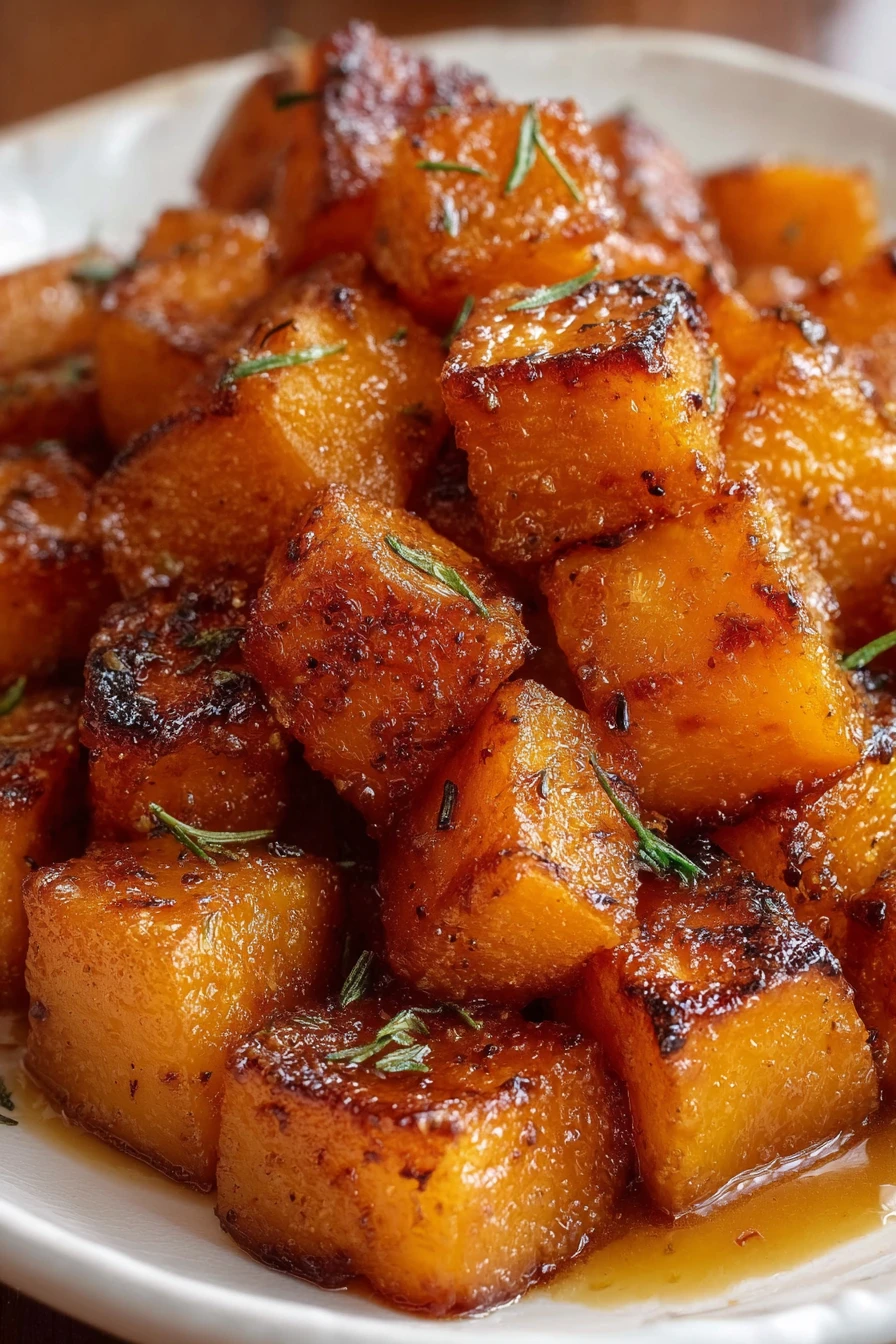 brown sugar, roasted butternut squash, caramelized, savory, fall flavors