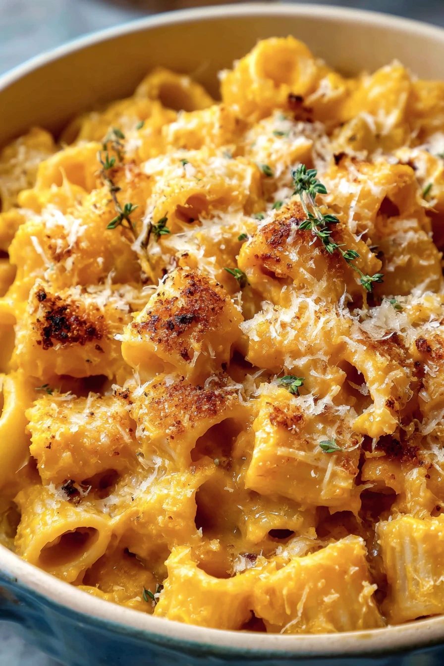 butternut squash, mac and cheese, creamy, savory, comforting, cheesy, autumnal flavor