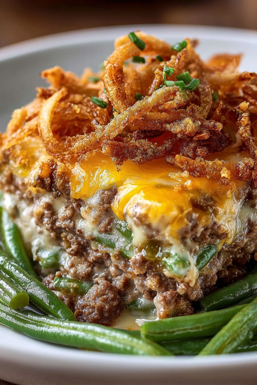 Cheeseburger Green Bean Casserole Delight recipe step-by-step guide