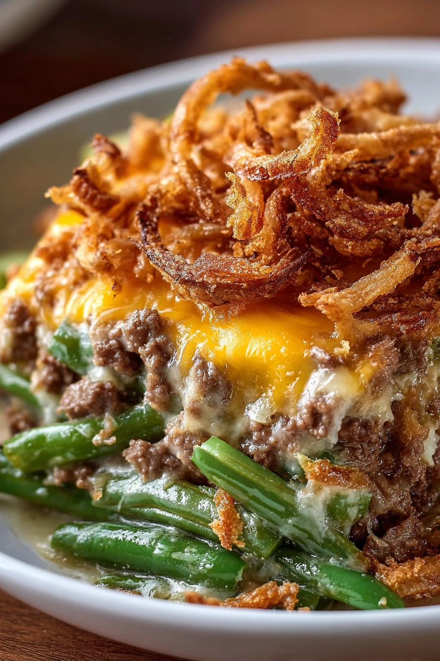 Cheeseburger Green Bean Casserole Delight recipe step-by-step guide