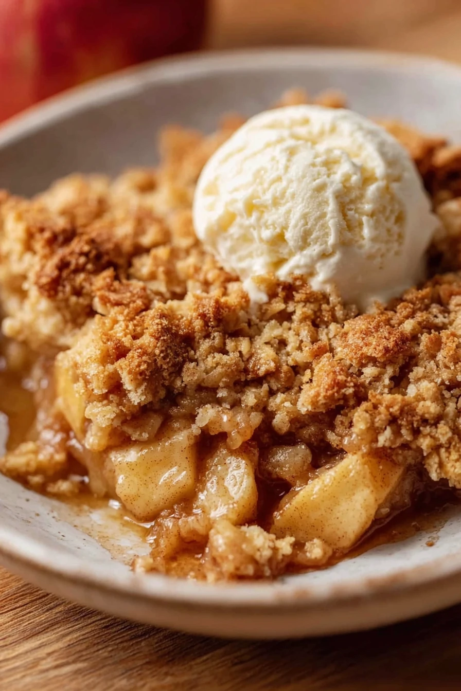 comfort food, simple recipe, apple crumble, warm, cinnamon, crunchy oats, delicious