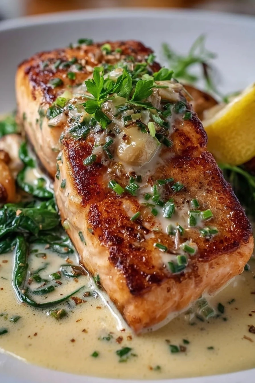Creamy Garlic Butter Salmon Creamy Garlic Butter Salmon recipe step-by-step guide