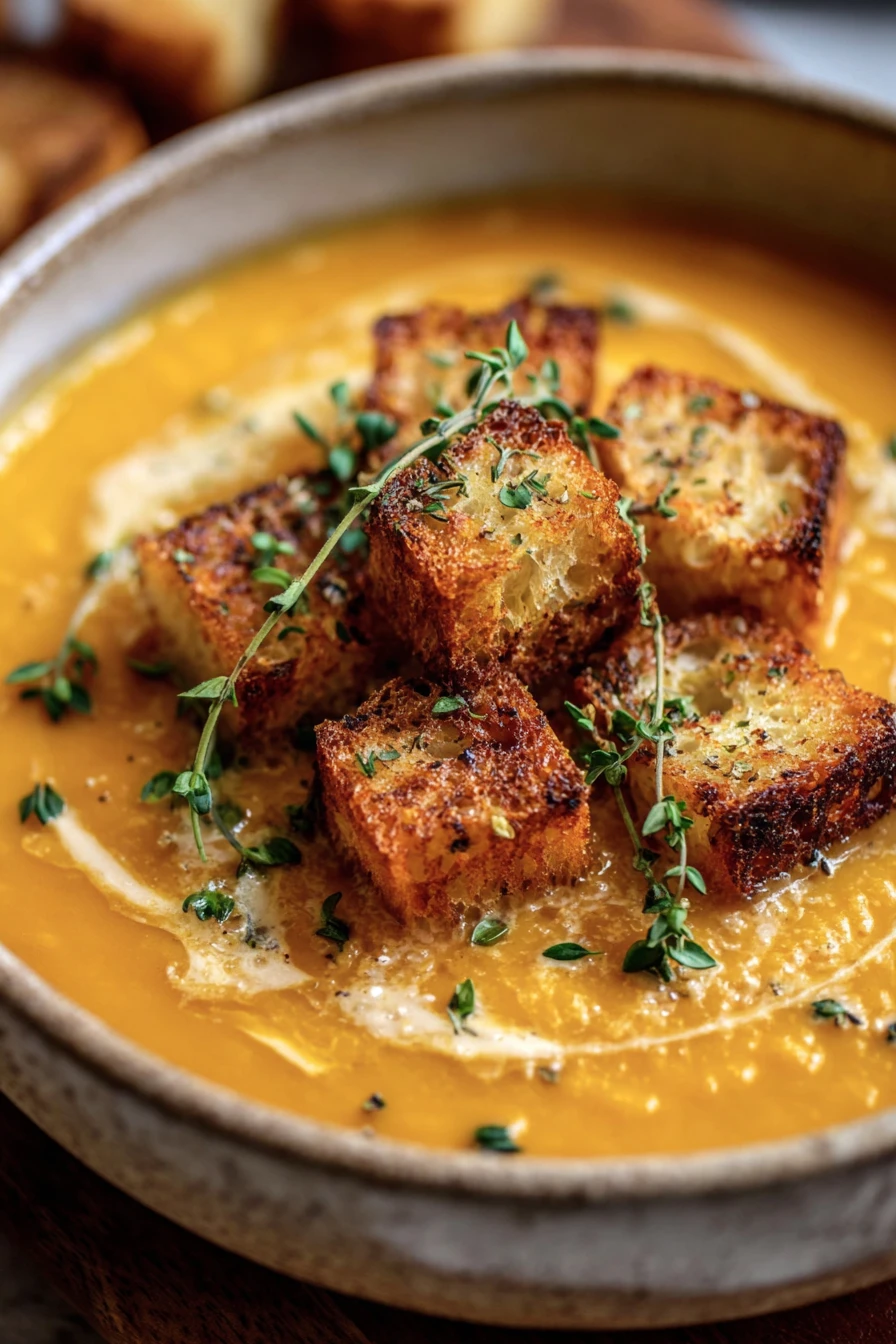 butternut squash soup, creamy, roasted, recipe, savory, comforting, autumn flavors