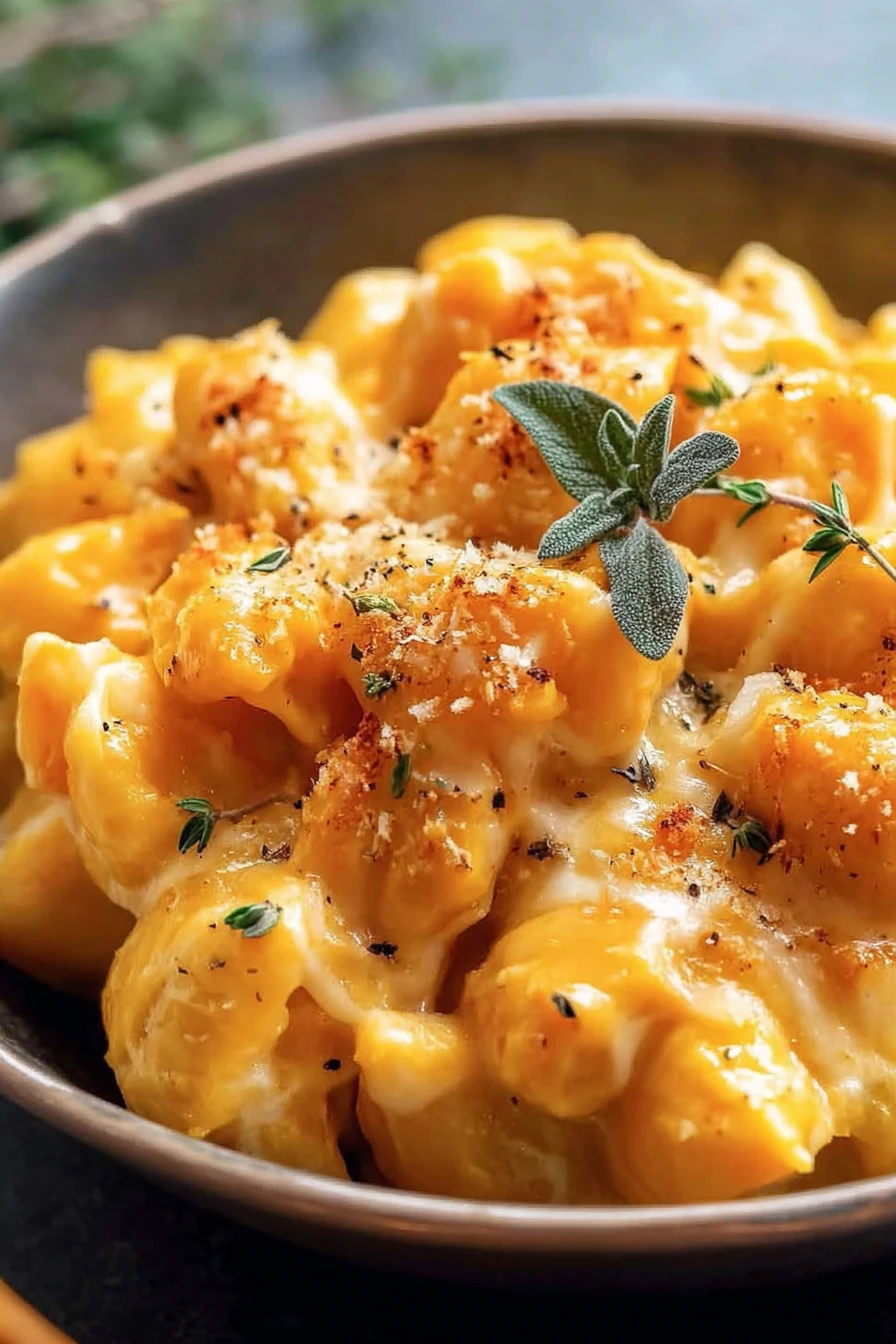 Creamy, Butternut Squash, Mac and Cheese, Comforting, Cheesy, Savory, Indulgent