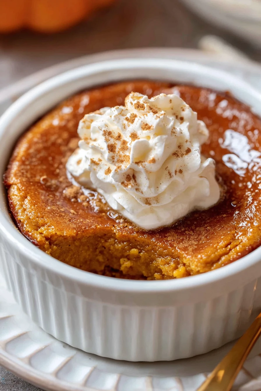 pumpkin pie, crustless, creamy, spiced, autumn dessert, delicious