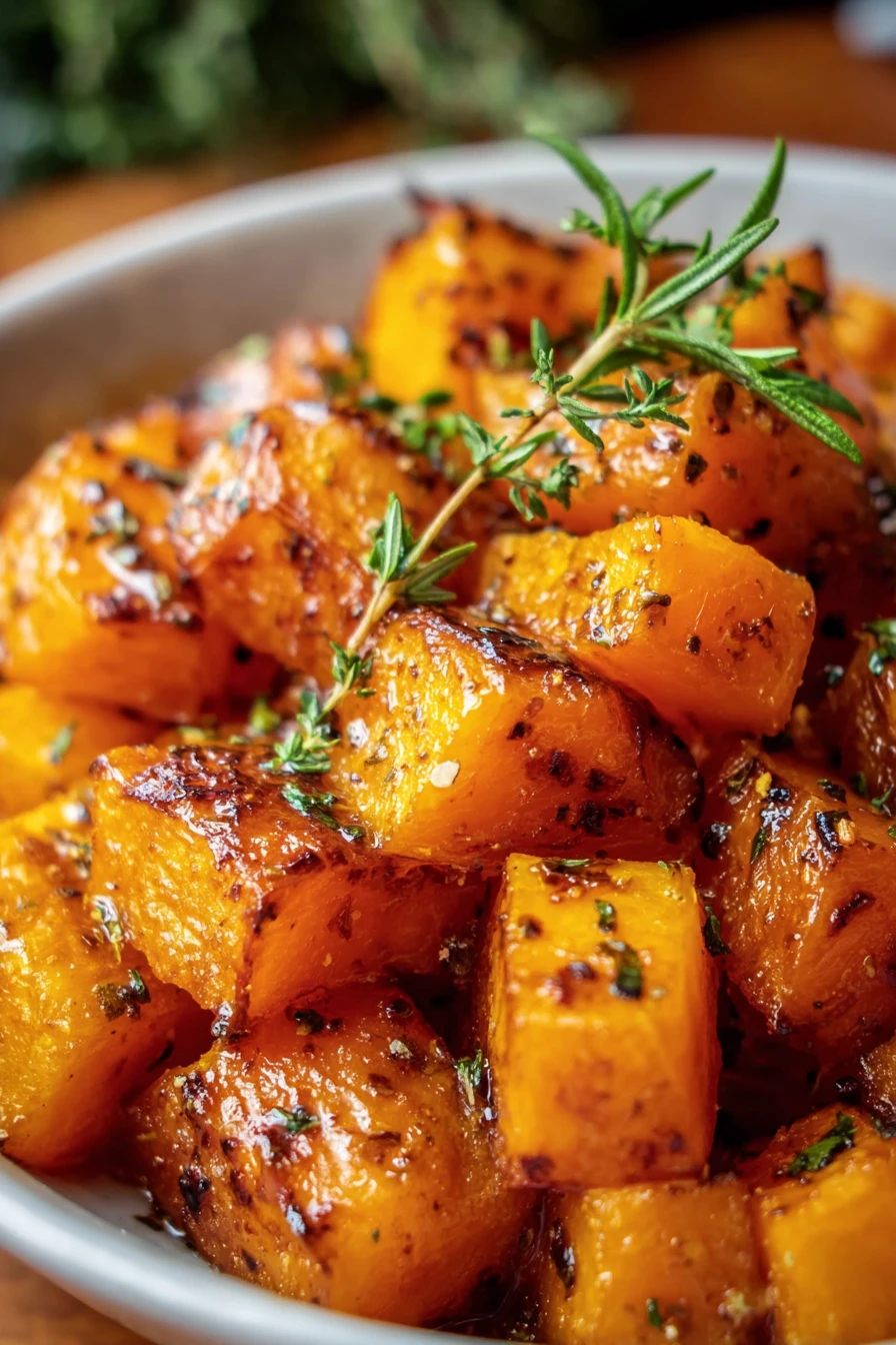 roasted butternut squash, fall recipe, delicious, savory, autumn flavors