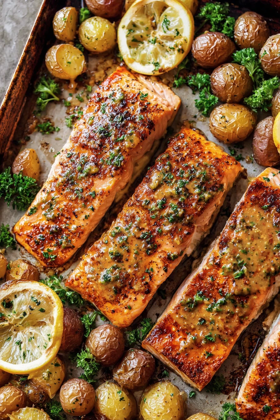 Easy Sheet Pan Honey Mustard Salmon with Potatoes recipe step-by-step guide