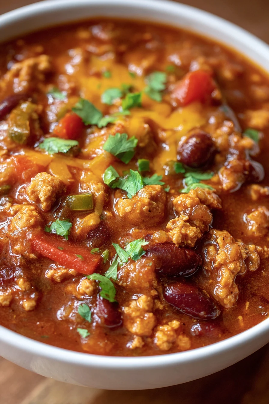 Easy Turkey Pumpkin Chili, hearty, flavorful, savory, fall-inspired, delicious, comforting, nutritious
