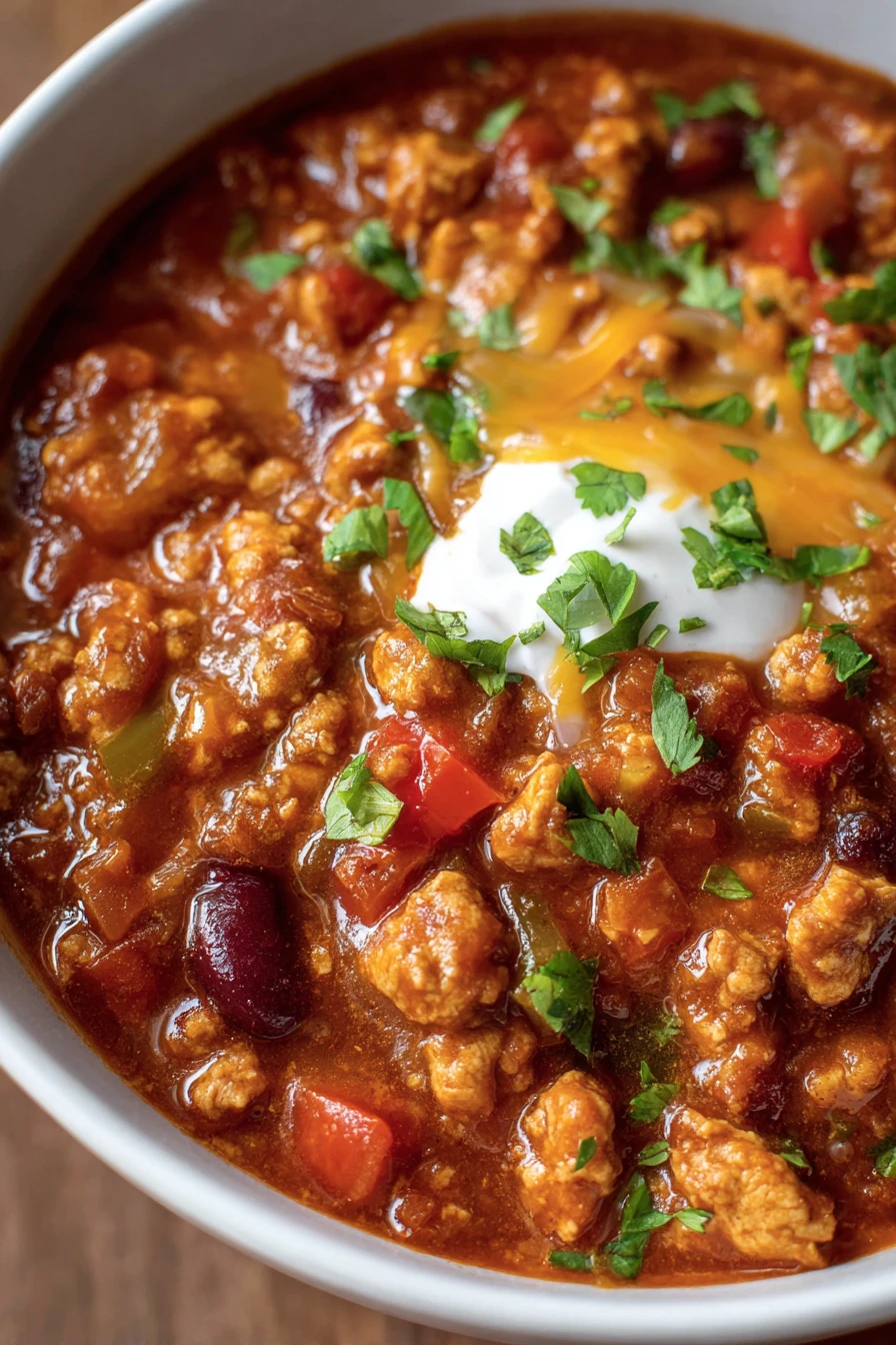 Easy Turkey Pumpkin Chili, hearty, flavorful, savory, fall-inspired, delicious, comforting, nutritious