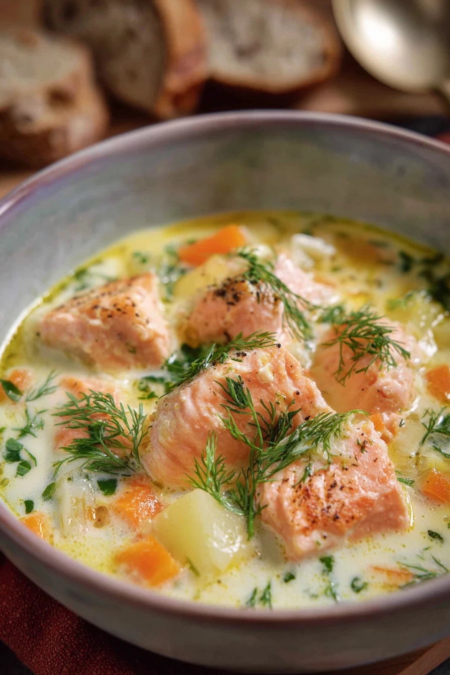 Finnish Salmon Soup  recipe step-by-step guide