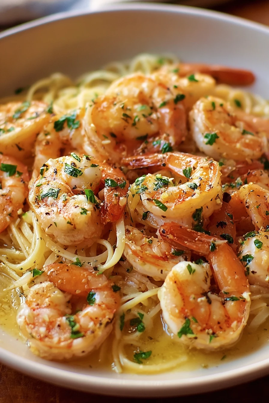 Ina Garten, shrimp scampi, succulent, garlic butter, savory, delicious