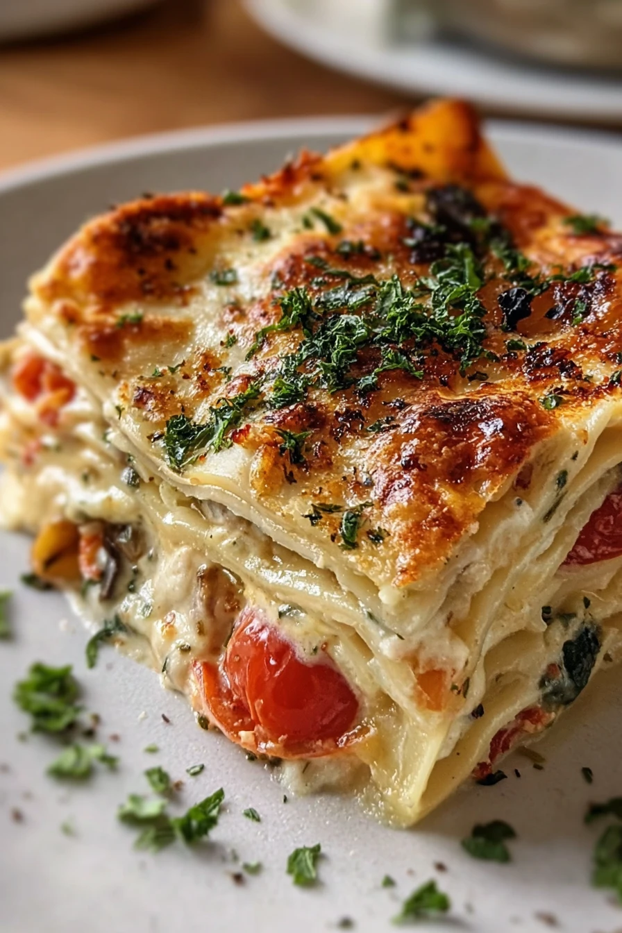 Loaded Veggie White Lasagna Loaded Veggie White Lasagna recipe step-by-step guide