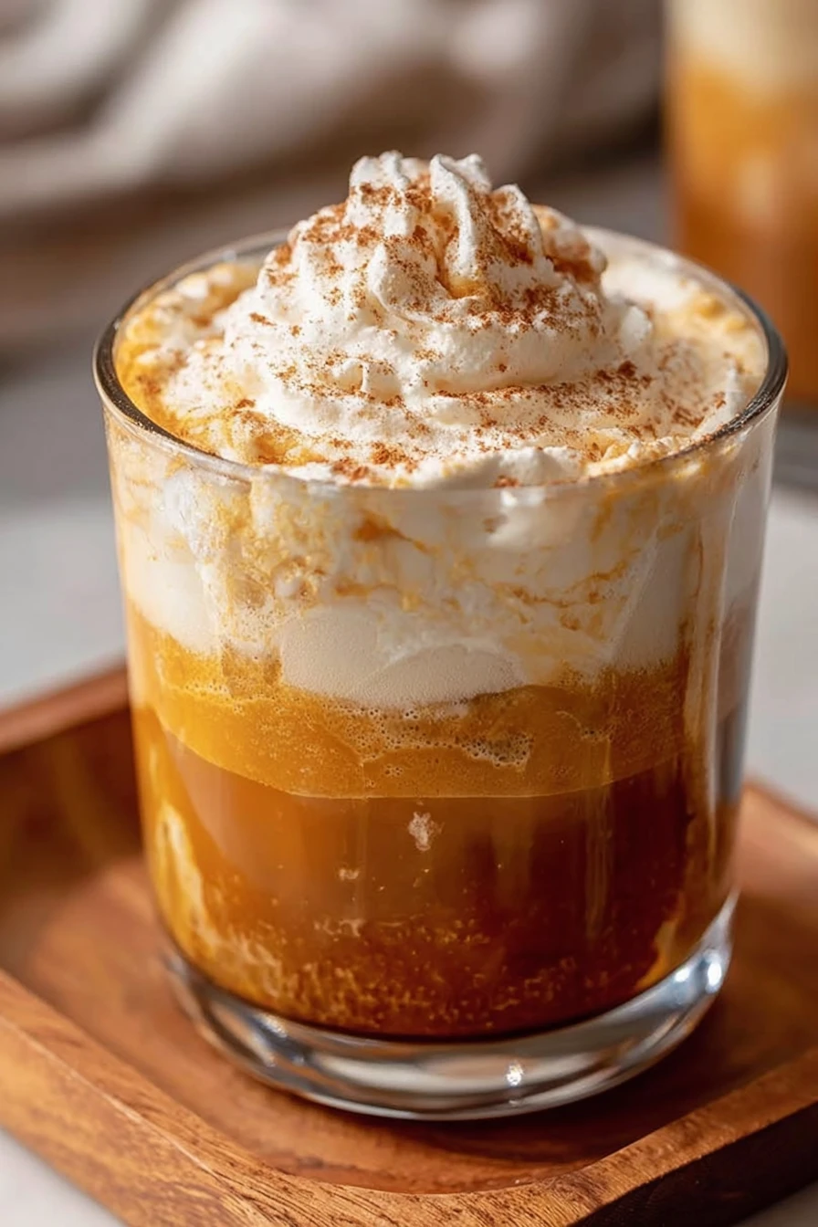 pumpkin cream cold foam, autumnal drink, creamy, frothy, seasonal flavor
