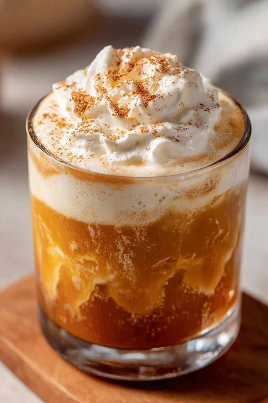 pumpkin cream cold foam, autumnal drink, creamy, frothy, seasonal flavor