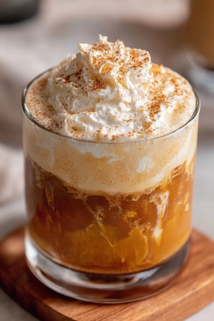 pumpkin cream cold foam, autumnal drink, creamy, frothy, seasonal flavor