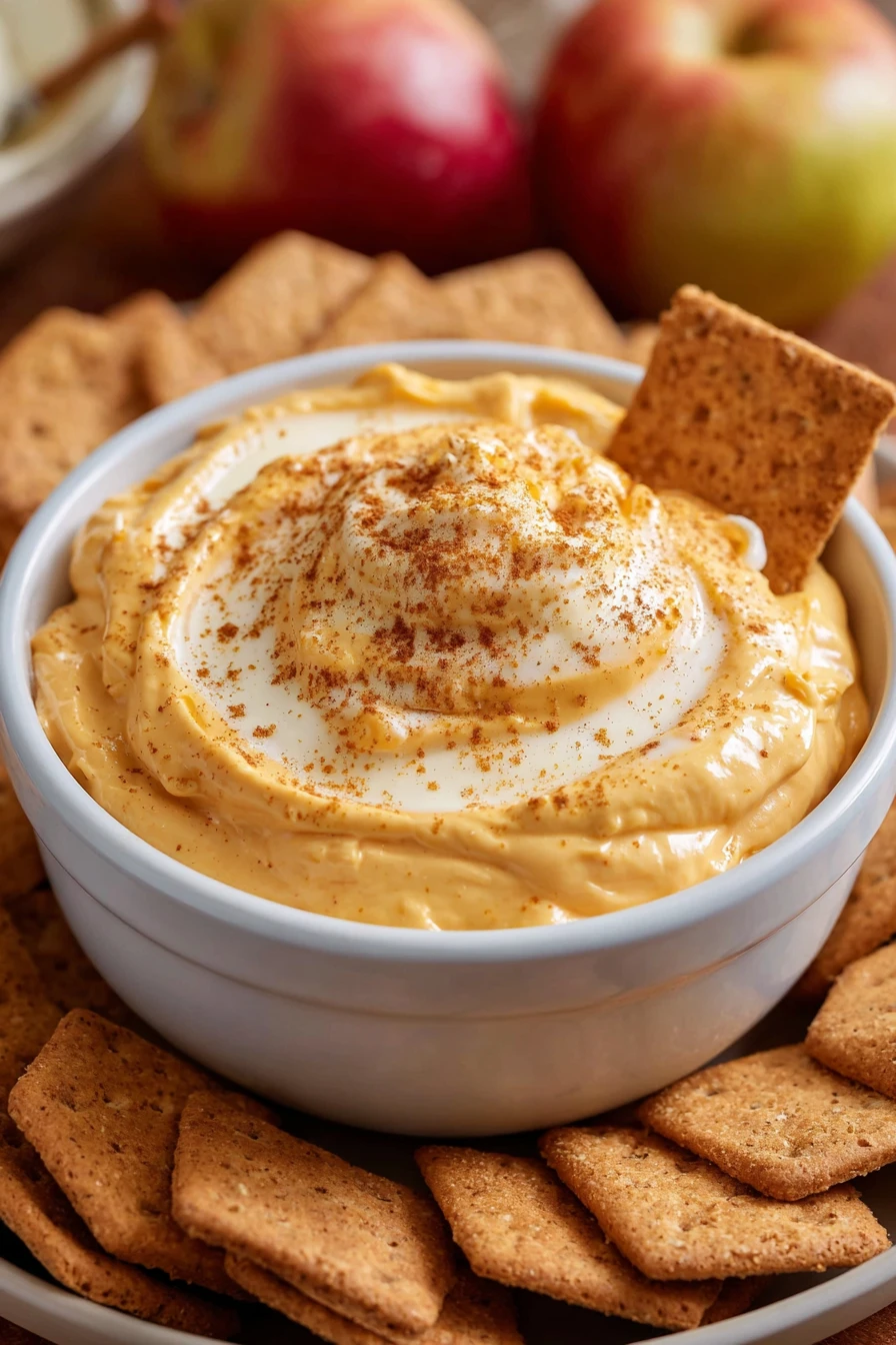pumpkin pie cheesecake dip, creamy, decadent, festive, fall flavors, sweet and savory