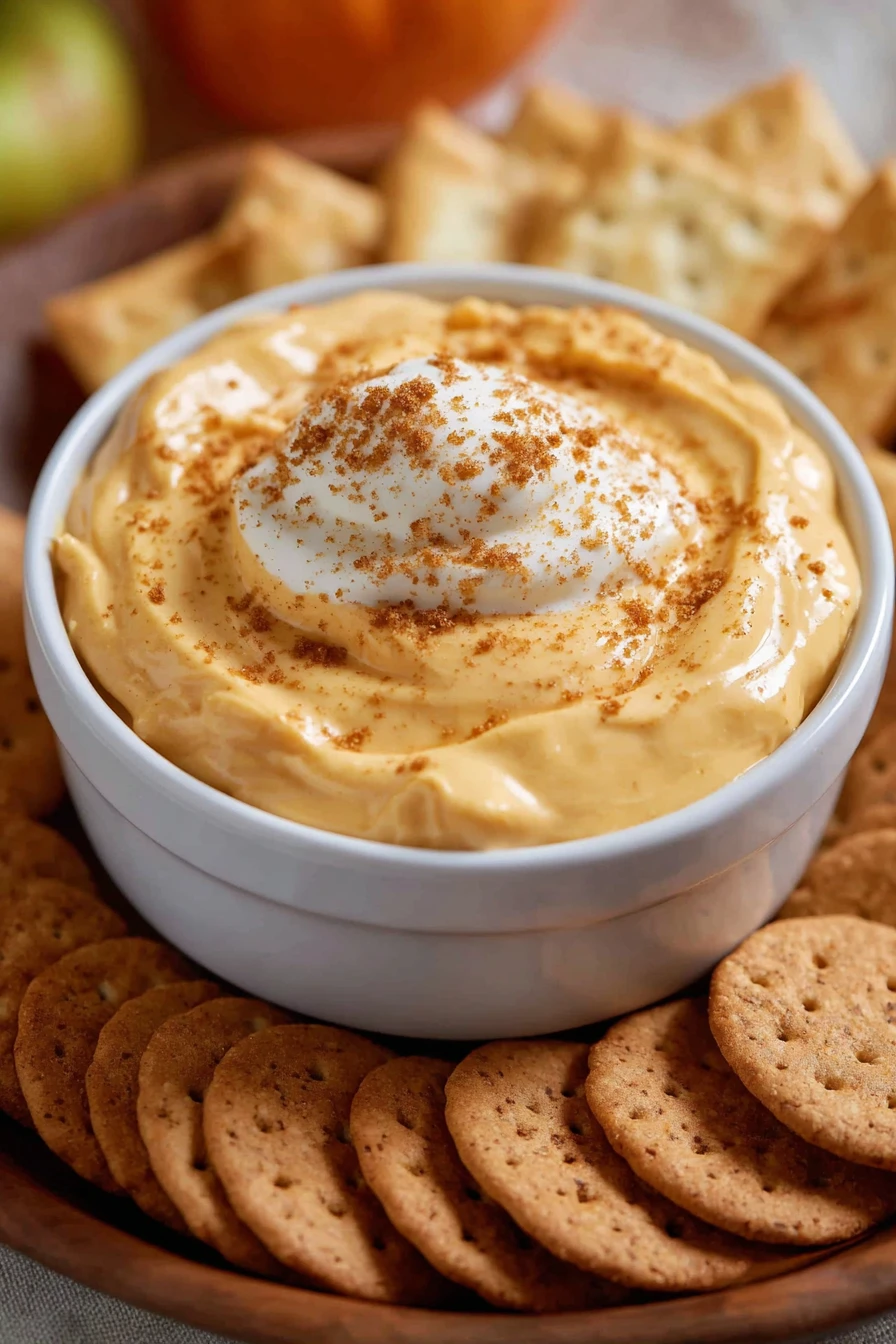 pumpkin pie cheesecake dip, creamy, decadent, festive, fall flavors, sweet and savory