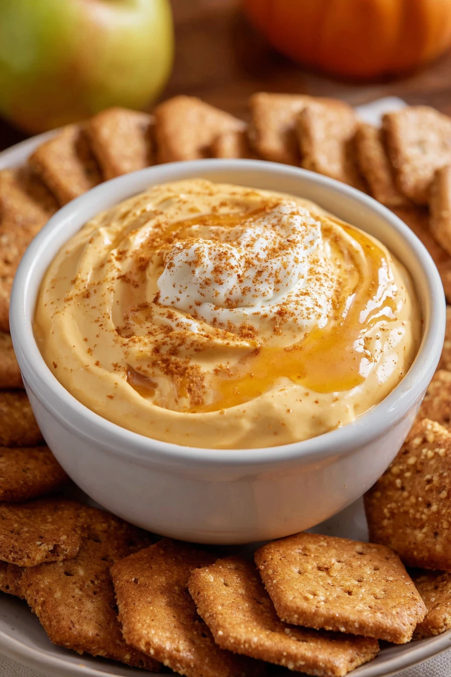 pumpkin pie cheesecake dip, creamy, decadent, festive, fall flavors, sweet and savory