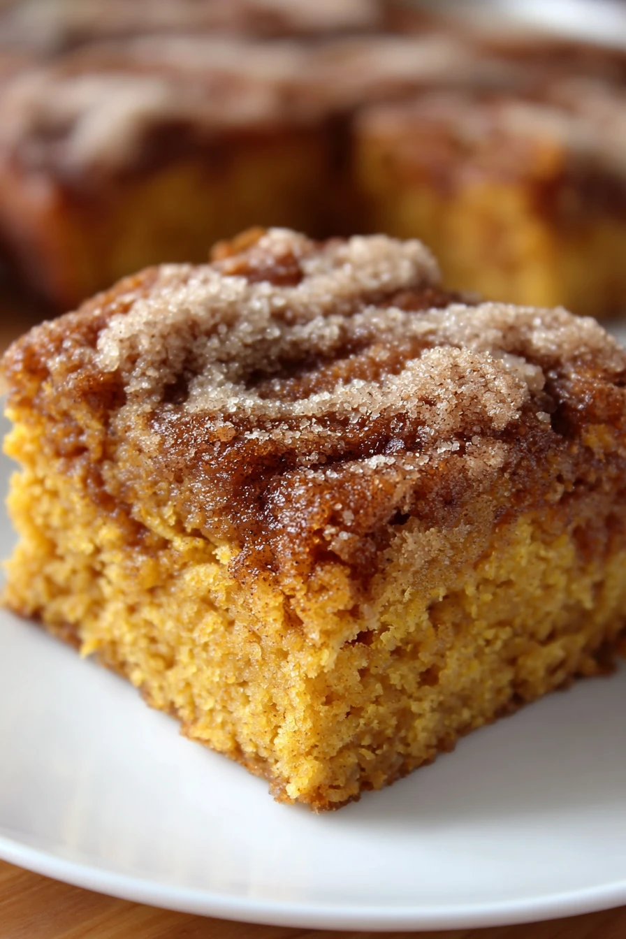 pumpkin snickerdoodle, snack cake, delicious, autumn flavors, moist