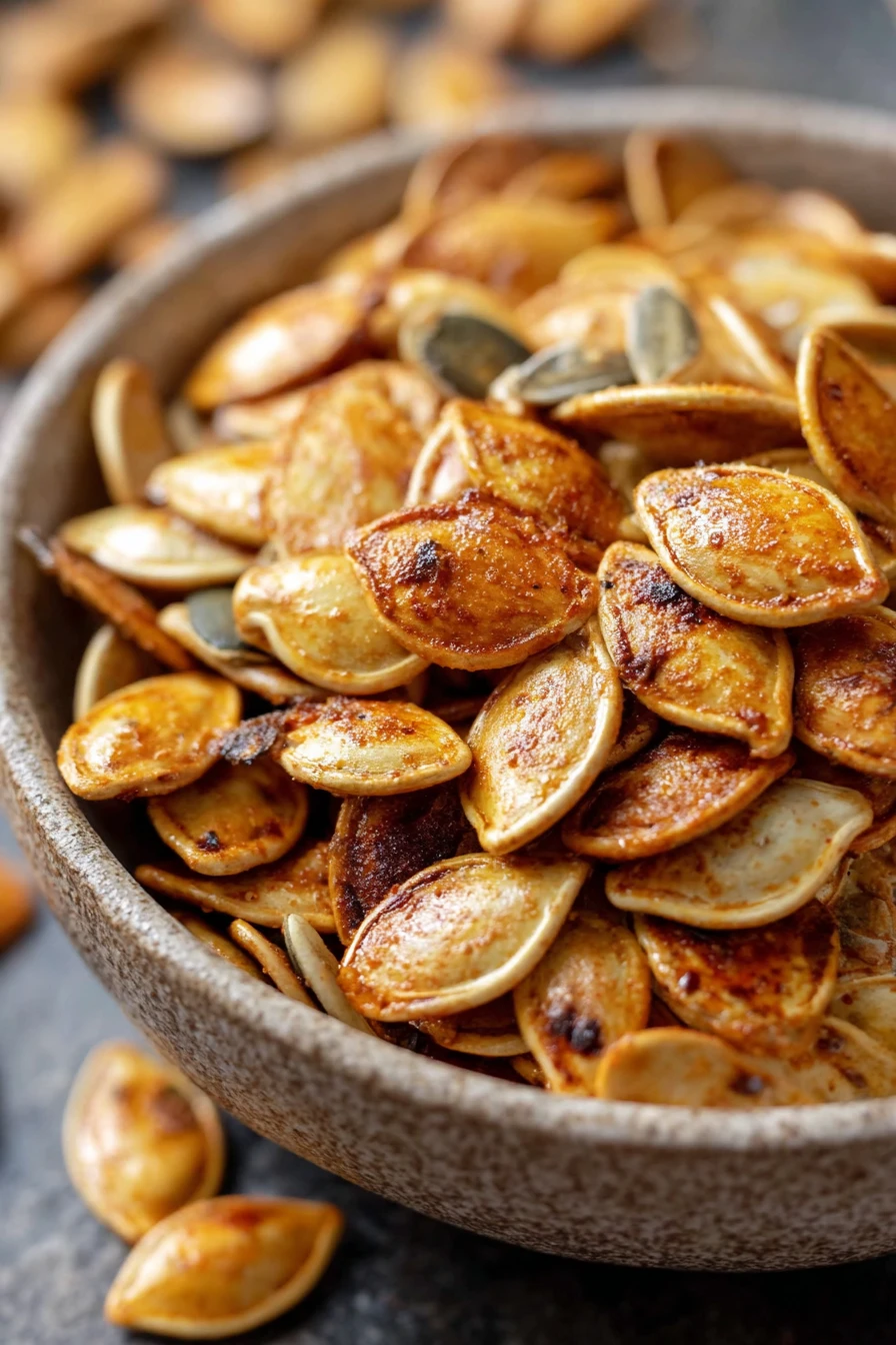 roasted, pumpkin seeds, crunchy, savory, delicious, fall snack
