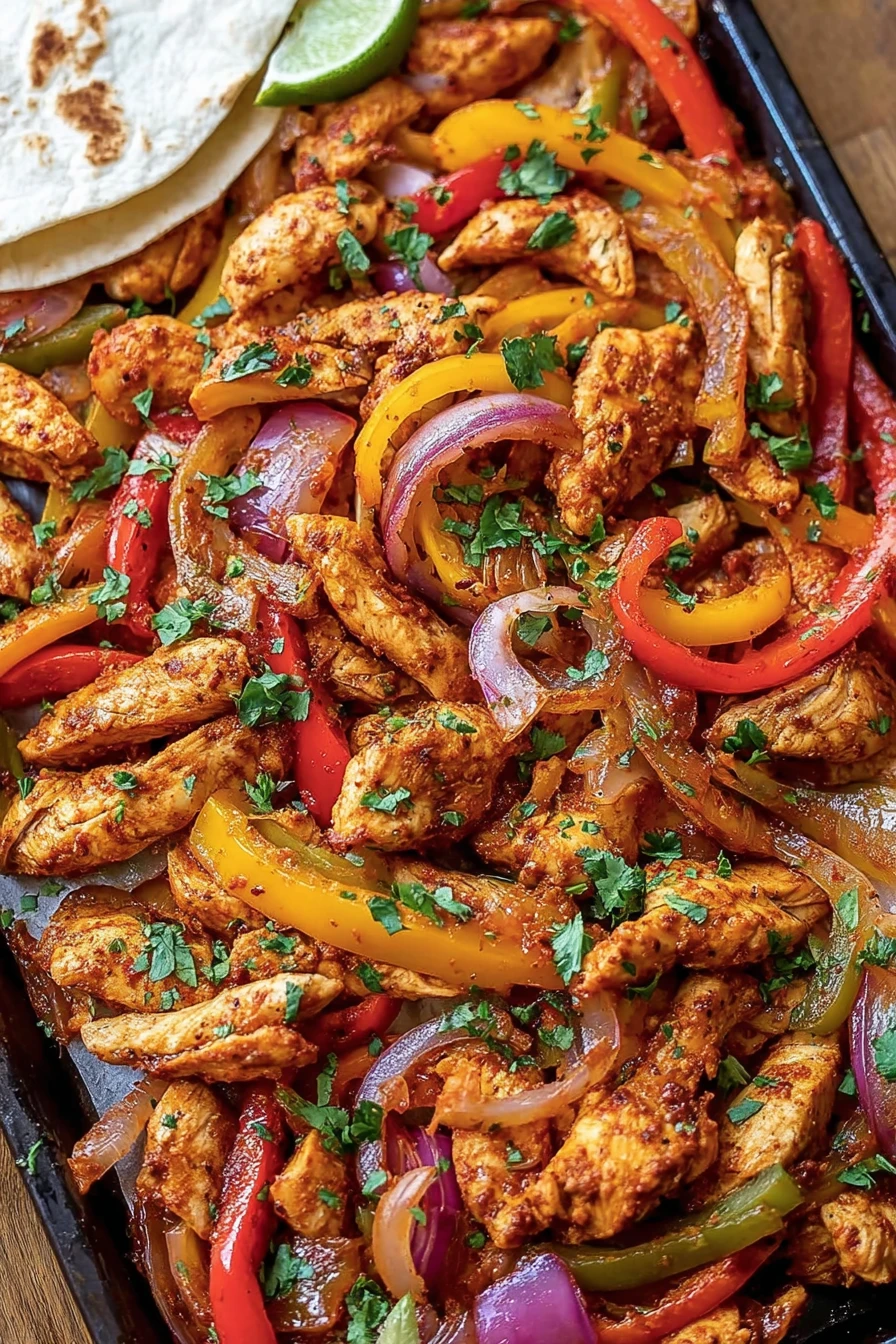SHEET PAN CHICKEN FAJITAS recipe step-by-step guide