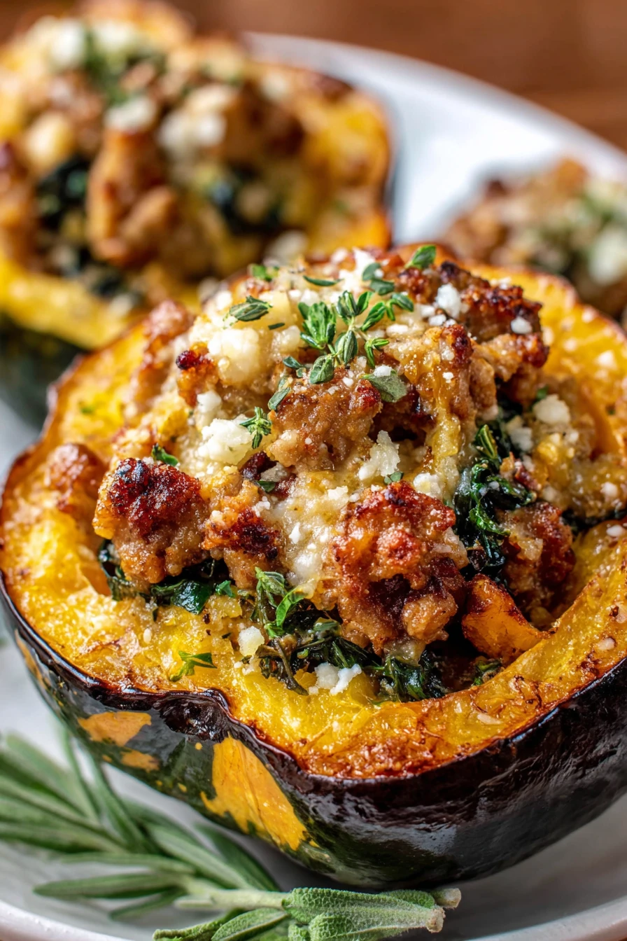 Sausage-Stuffed Acorn Squash recipe step-by-step guide