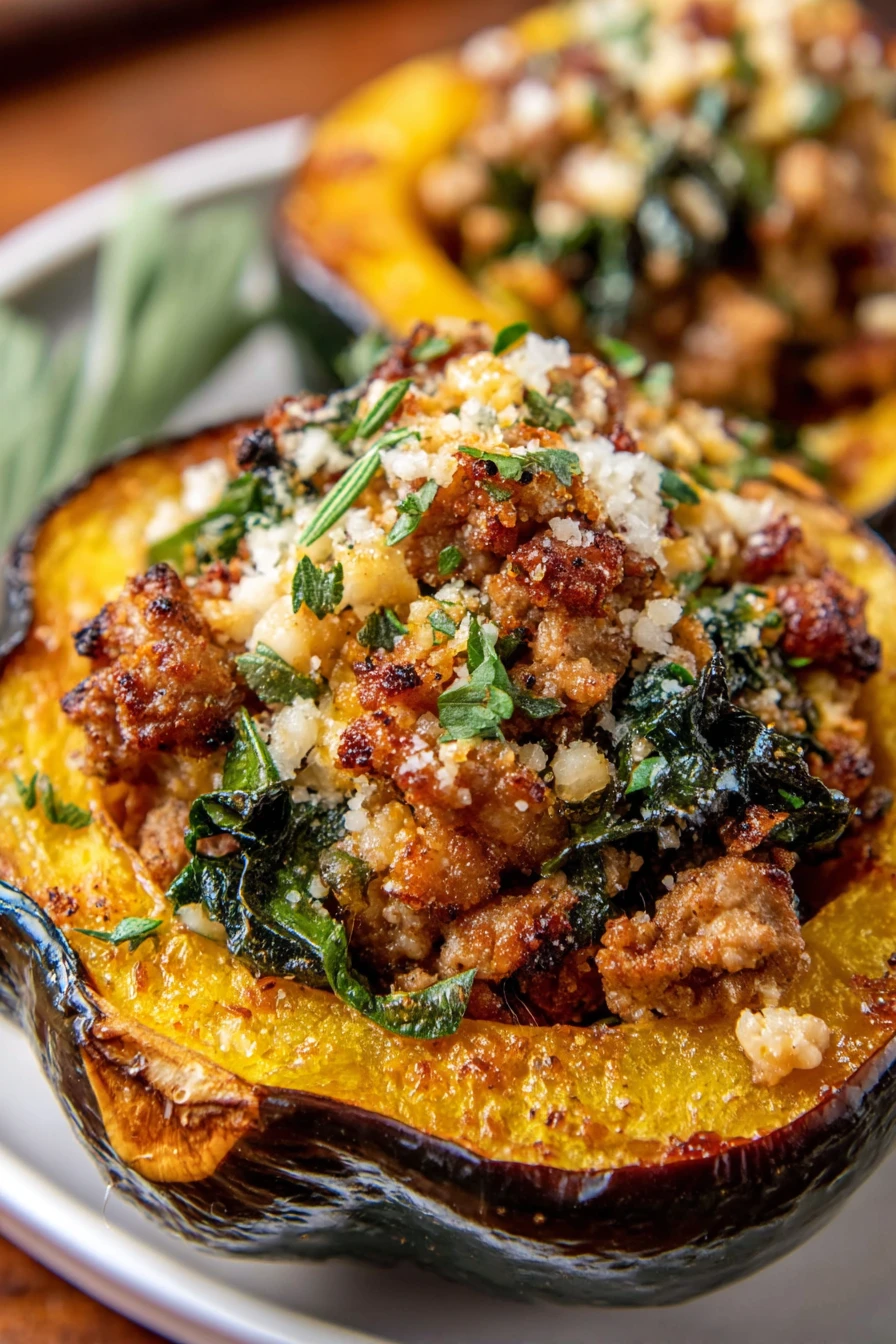 Sausage-Stuffed Acorn Squash recipe step-by-step guide