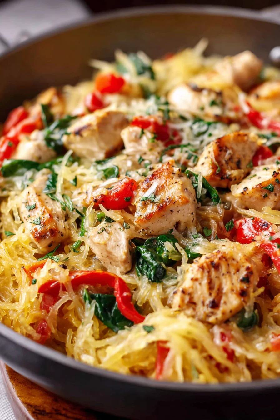 Spaghetti Squash With Chicken And Veggies recipe step-by-step guide