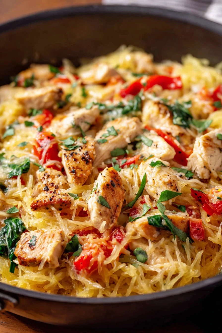 Spaghetti Squash With Chicken And Veggies recipe step-by-step guide