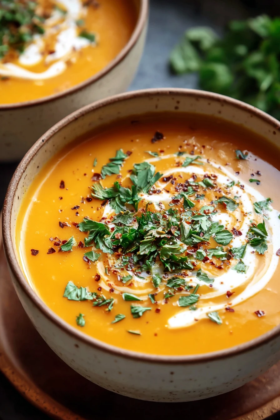 Spicy Butternut Squash Sweet Potato Soup recipe step-by-step guide