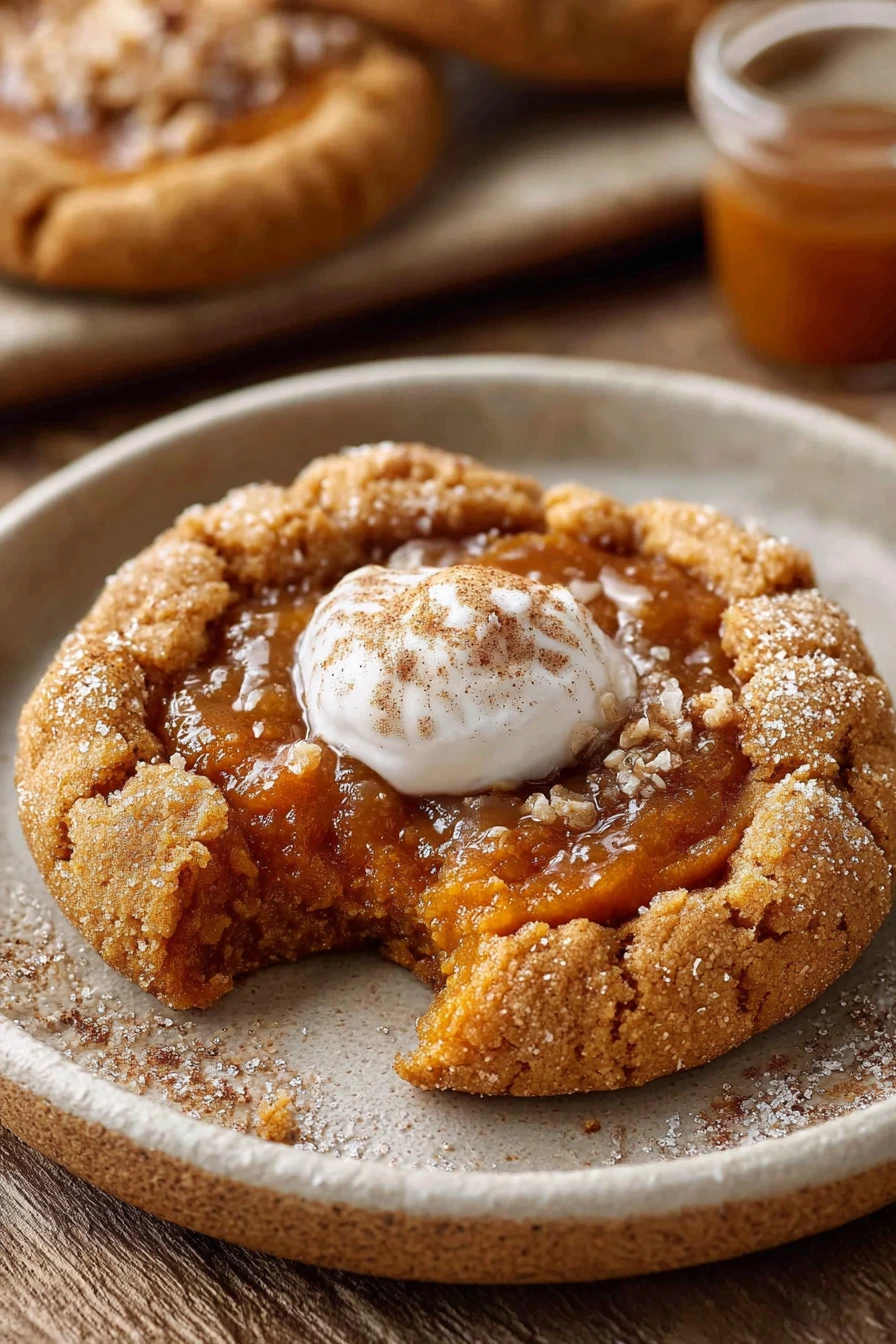Vegan, pumpkin pie cookies, autumn flavors, spicy, sweet, crunchy texture